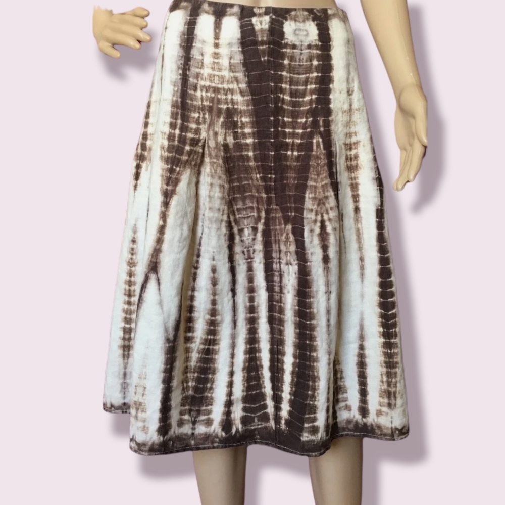 Michael Kors Women's Skirt 100% Linen Tie …